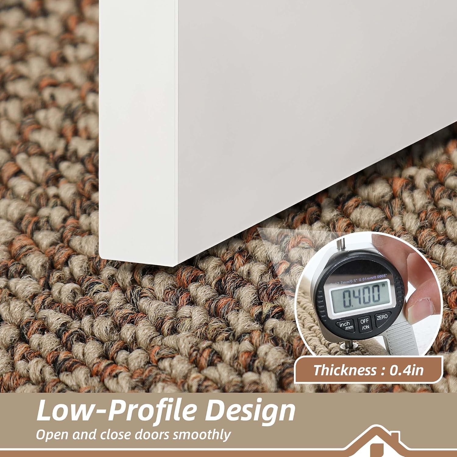 BEQHAUSE Indoor Door Mat 36" x 60", Dirt Trapper Door Mats, Taupe