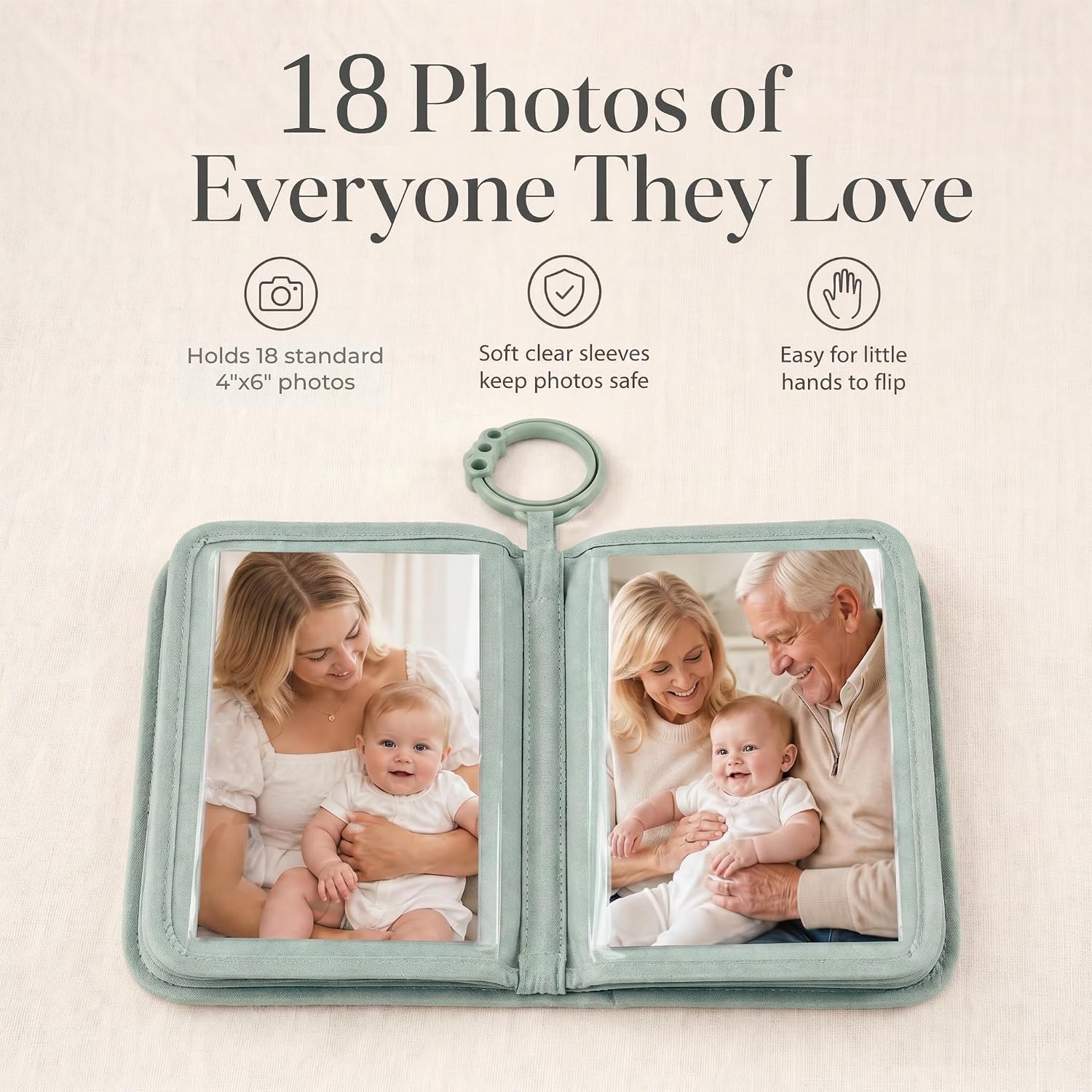 Beautiful Soft Baby Photo Album for Newborns - My First Family Photo Book