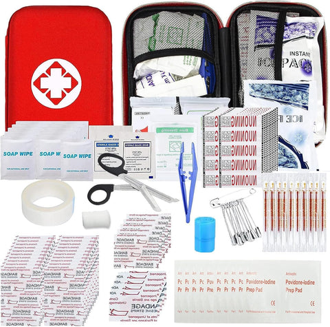 First Aid Kit 277PCS Car Home Camping Essentials Red Emergency Kit YIDERBO
