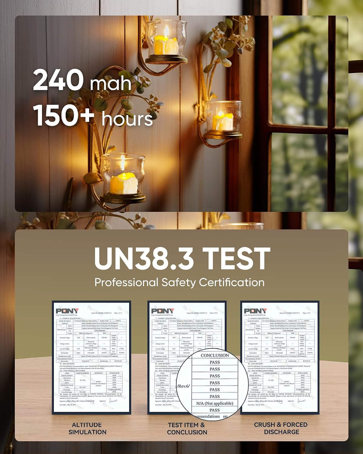 Homemory 24-Pack Battery Tea Lights with Timer Built in, Auto-On 6H Daily