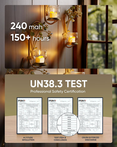 Homemory 24-Pack Battery Tea Lights with Timer Built in, Auto-On 6H Daily