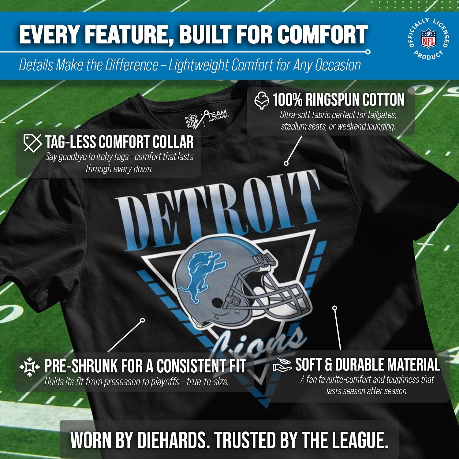 NFL Retro Triangle T-Shirt - Men Women - Officially Licensed