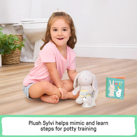 Ingenuity Sylvi Potty Training Kit with Plush Toy and Mini Potty, Storybook, Sticker Chart & Parent Guide – Playful Toddler Potty Training Set