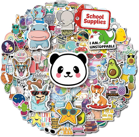 200Pcs Water Bottle Stickers for Kids Teens, Waterproof Vinyl Stickers