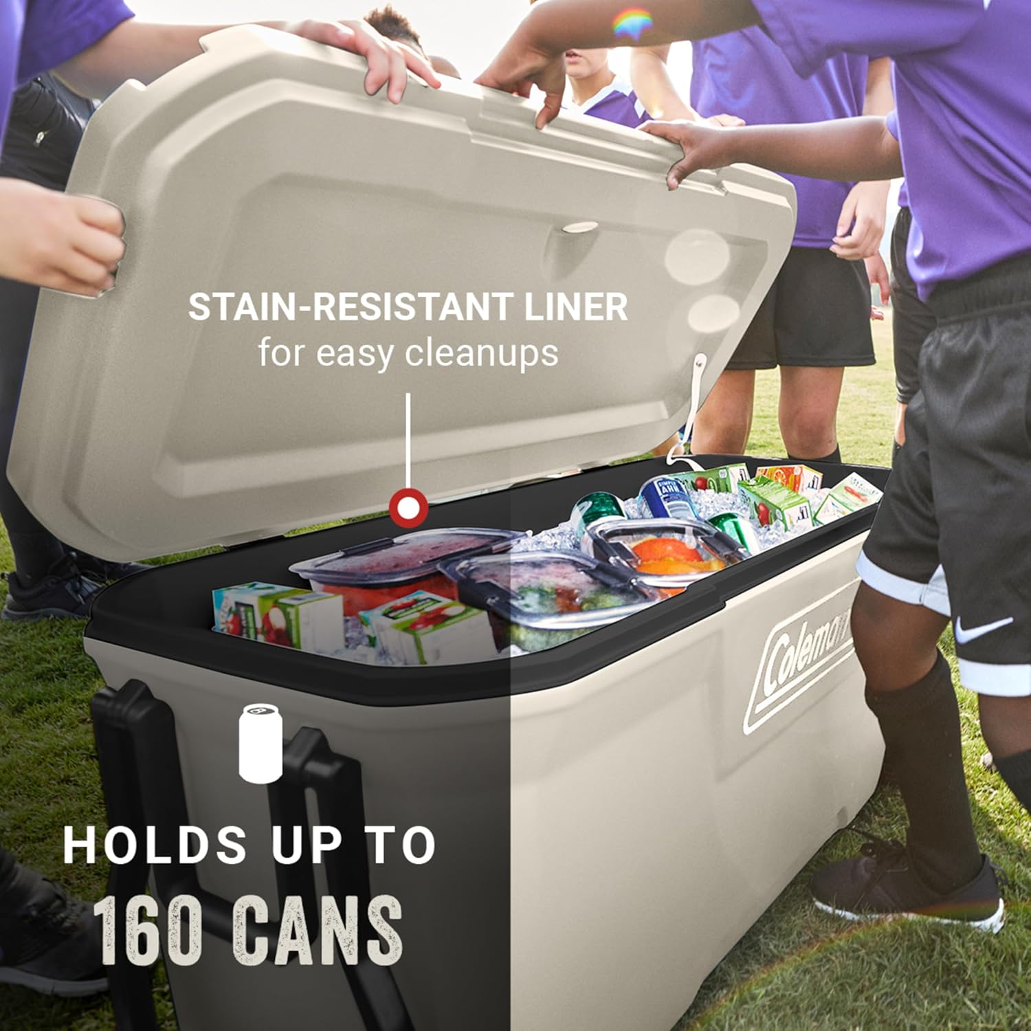 Coleman Classic Series Insulated Portable Rolling Cooler with Wheels, Leak-Resistant Outdoor Hard Cooler Keeps Ice up to 5 Days