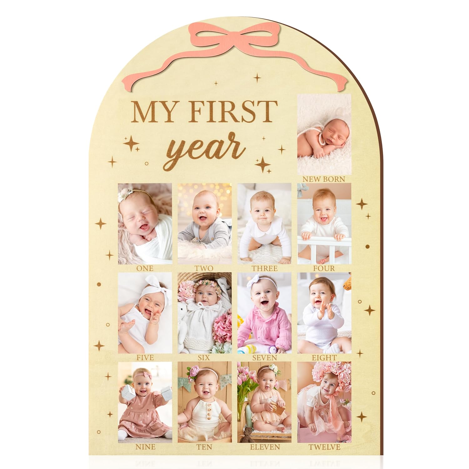R HORSE 3D My First Year Photo Frame Board Fits 2 x 3 Inch Photo