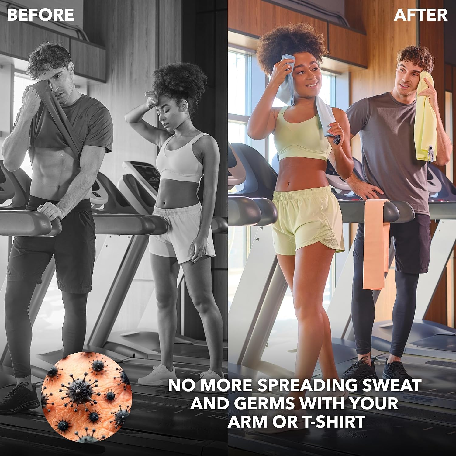 Trailoom Microfiber Gym Towels, Quick Dry, Highly Absorbing, Odor-Free