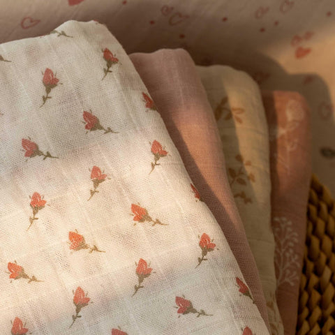 Muslin Swaddle Blankets for Newborn, Cotton Receiving Blanket