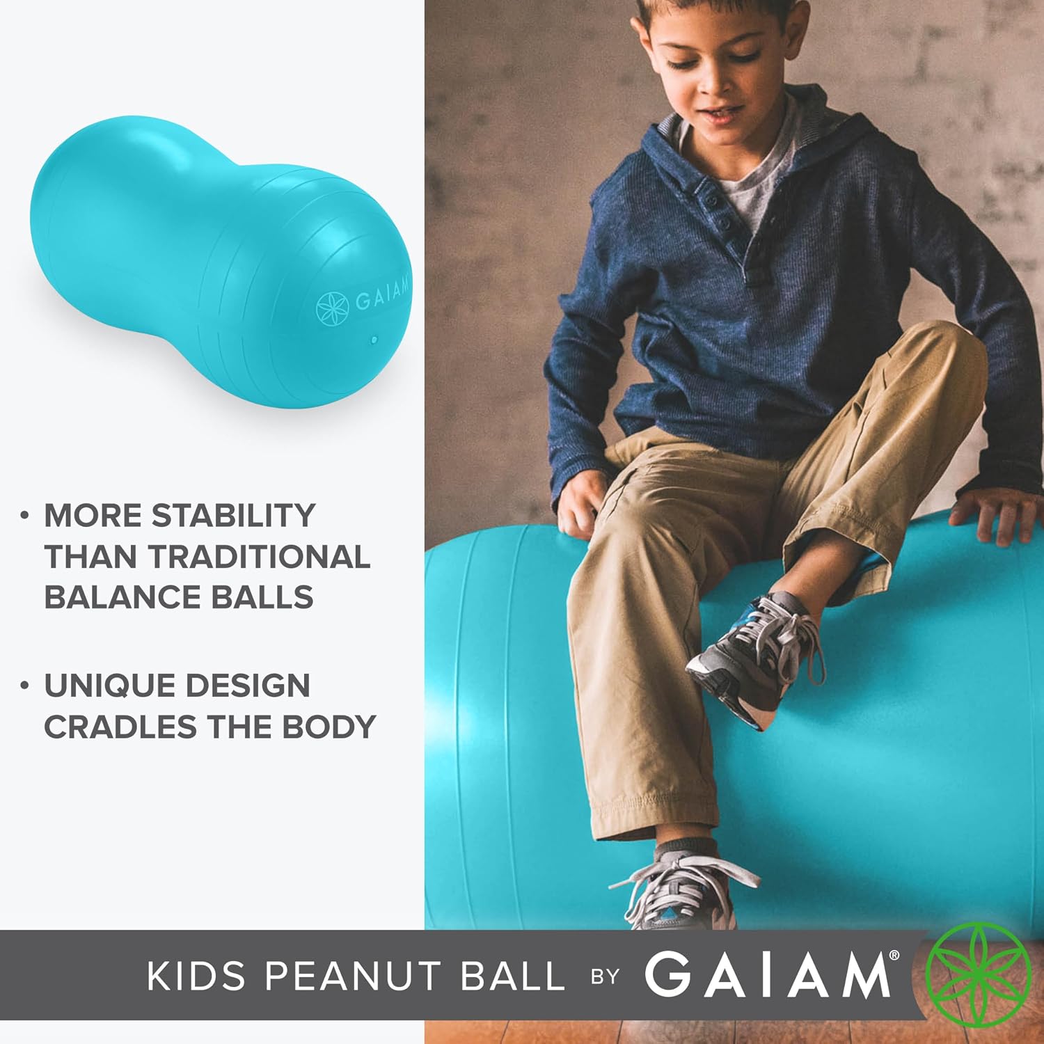 Gaiam Kids Peanut Ball Chair, Flexible Seating for Classroom