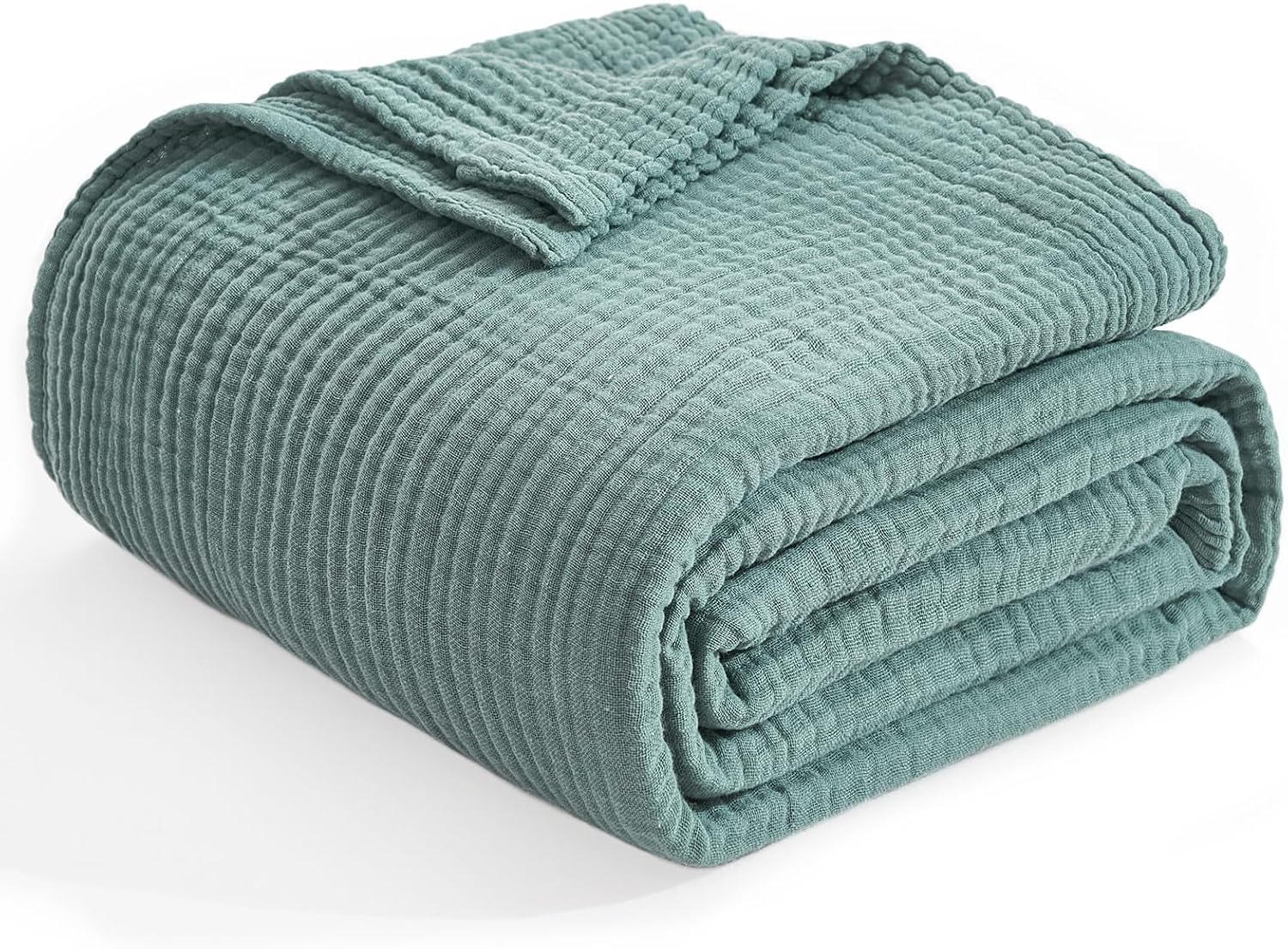 EMME Muslin Blankets for Adults Teal Small Blanket 40" x 50"