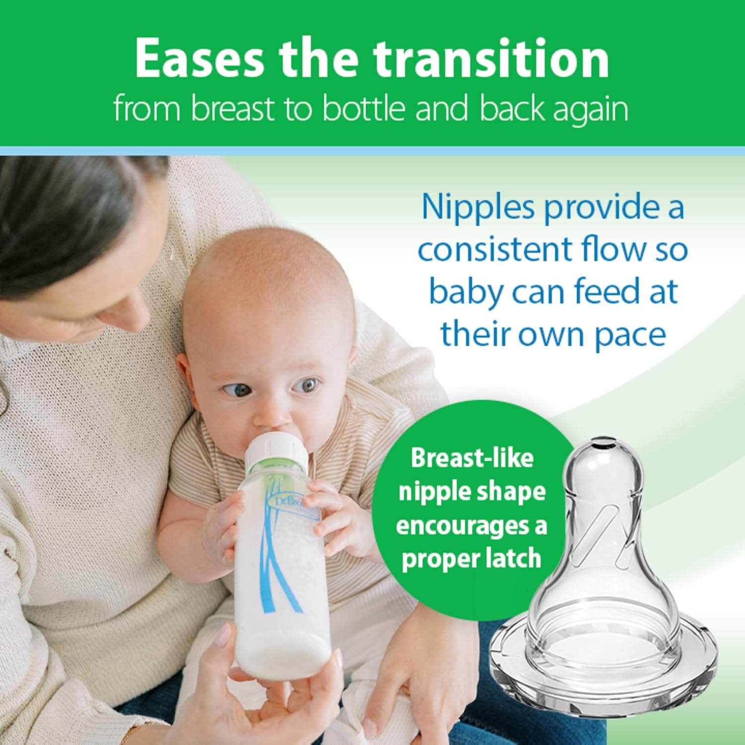 Dr. Brown's Anti-Colic Options+ Narrow Glass Baby Bottle, 8 oz, 4-Pack