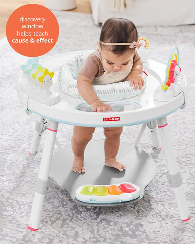 Skip Hop Baby Activity Center: Interactive Play Center with 3-Stage Grow-with-Me Functionality, 4mo+, Silver Lining Cloud