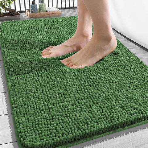 OLANLY Bathroom Rugs 34x21, Extra Soft Absorbent Chenille Bath Rugs