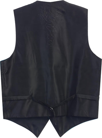 Gioberti Men's Formal 4pc Satin Vest Necktie Bowtie and Pocket Square