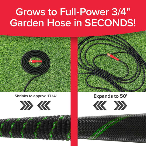 Pocket Hose Ballistic Double UV 50 FT Expandable Garden Hose, Pocket Pivot