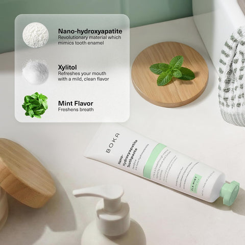 Boka Toothpaste - Fluoride Free Toothpaste, Nano Hydroxyapatite Toothpaste