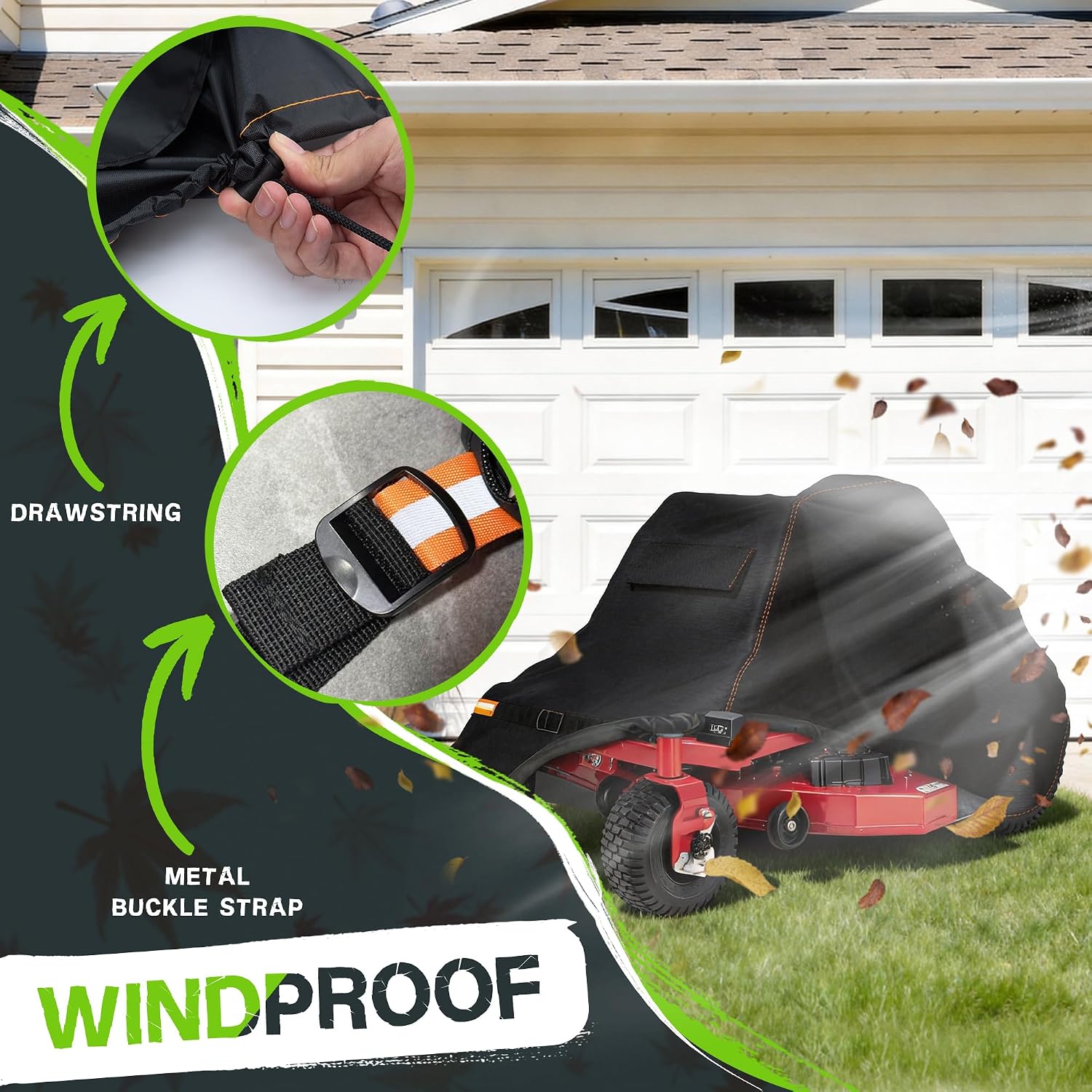 Zero Turn Mower Cover Waterproof 420D Lawn Mower Covers
