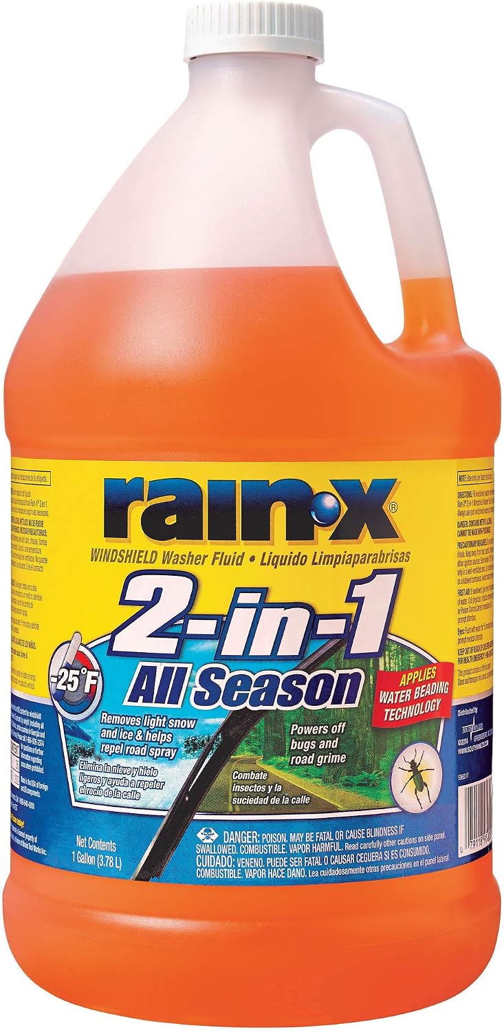 Rain-x 2 in 1 All Season (-25) Washer Fluid Net Wt 128 Fl Oz, 128 Fluid Ounce