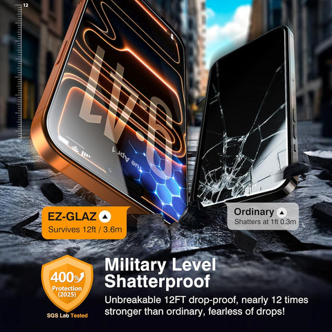 EZ-GLAZ-4+2 Pack for iPhone 17 Pro Screen Protector (6.3") HD Clear