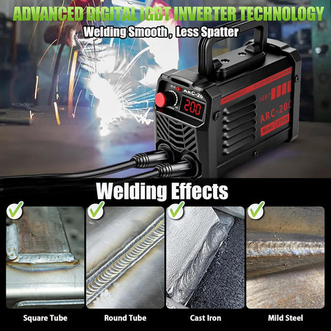 Hpoouo 200Amp 20PCS Rods Stick Welder, Super MINI Portable Welding Machine