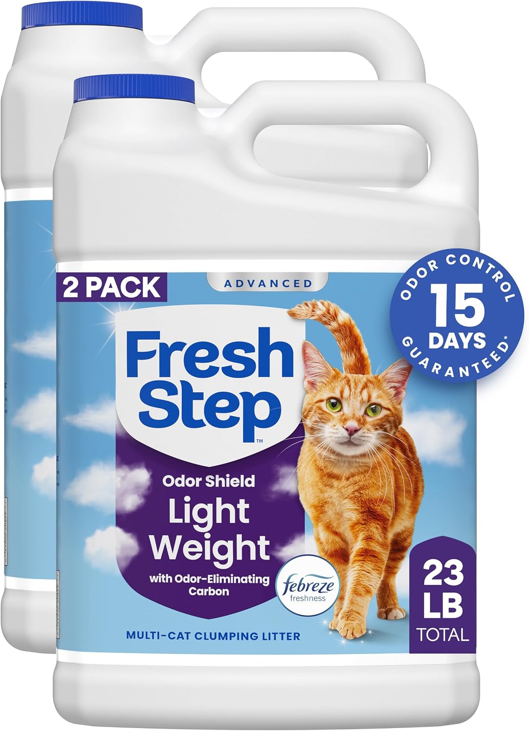 Fresh Step Advanced Odor Shield Light Weight Clumping Litter, 11.5 lb., 2Pk