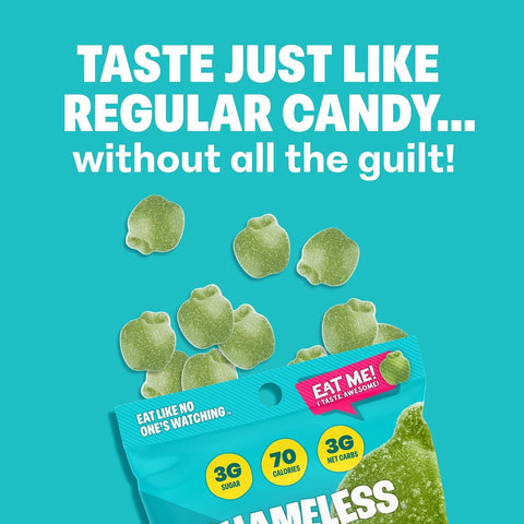 Shameless Snacks Green Apple Blast Sour Gummy Candy & Fruit Snacks - Keto