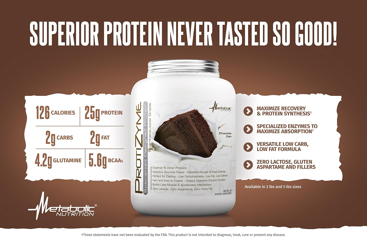 Metabolic Nutrition - Protizyme - Whey Protein Powder, High Protein, Low Carb, Low Fat with Digestive Enzymes, 24 Essential Vitamins and Minerals, Banana Creme, 2 Pound