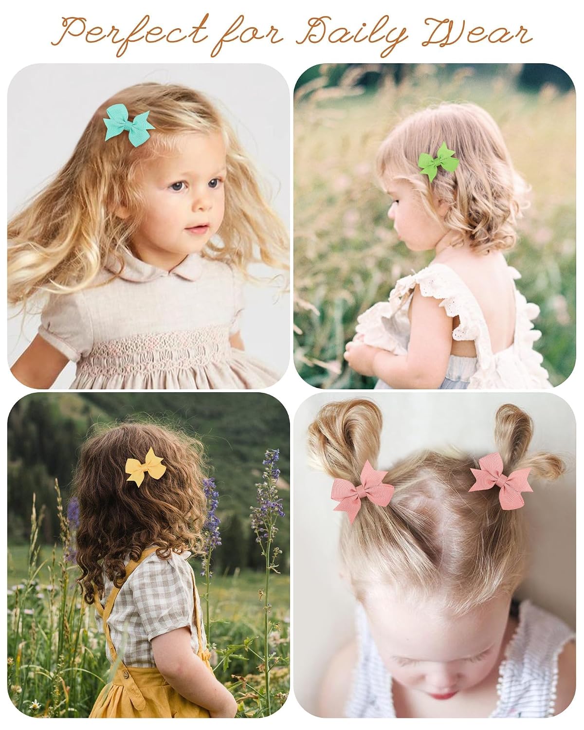 doboi 80PCS 2" Baby Hair Bows Clips, Small Hair Bows for Girls Toddlers