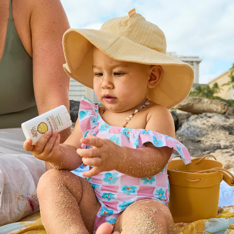 Sun Bum Baby Bum Mineral SPF 50 Sunscreen Stick - Hawaii 104 Act Compliant (Without Octinoxate & Oxybenzone) - UVA/UVB Face and Body Protection - Unscented for Sensitive Skin - Travel Size - 0.45 Oz