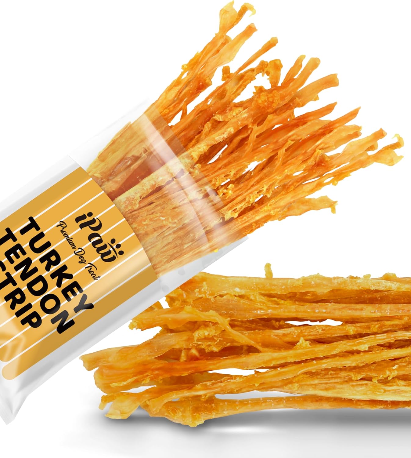 iPaw Turkey Tendon for Dogs, All Natural Human Grade Puppy Chew, Strips