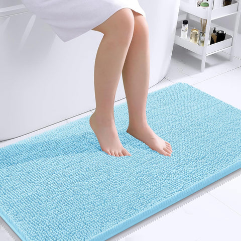 OLANLY Bathroom Runner Rugs 44x24, Extra Soft Absorbent Chenille Bath Rugs