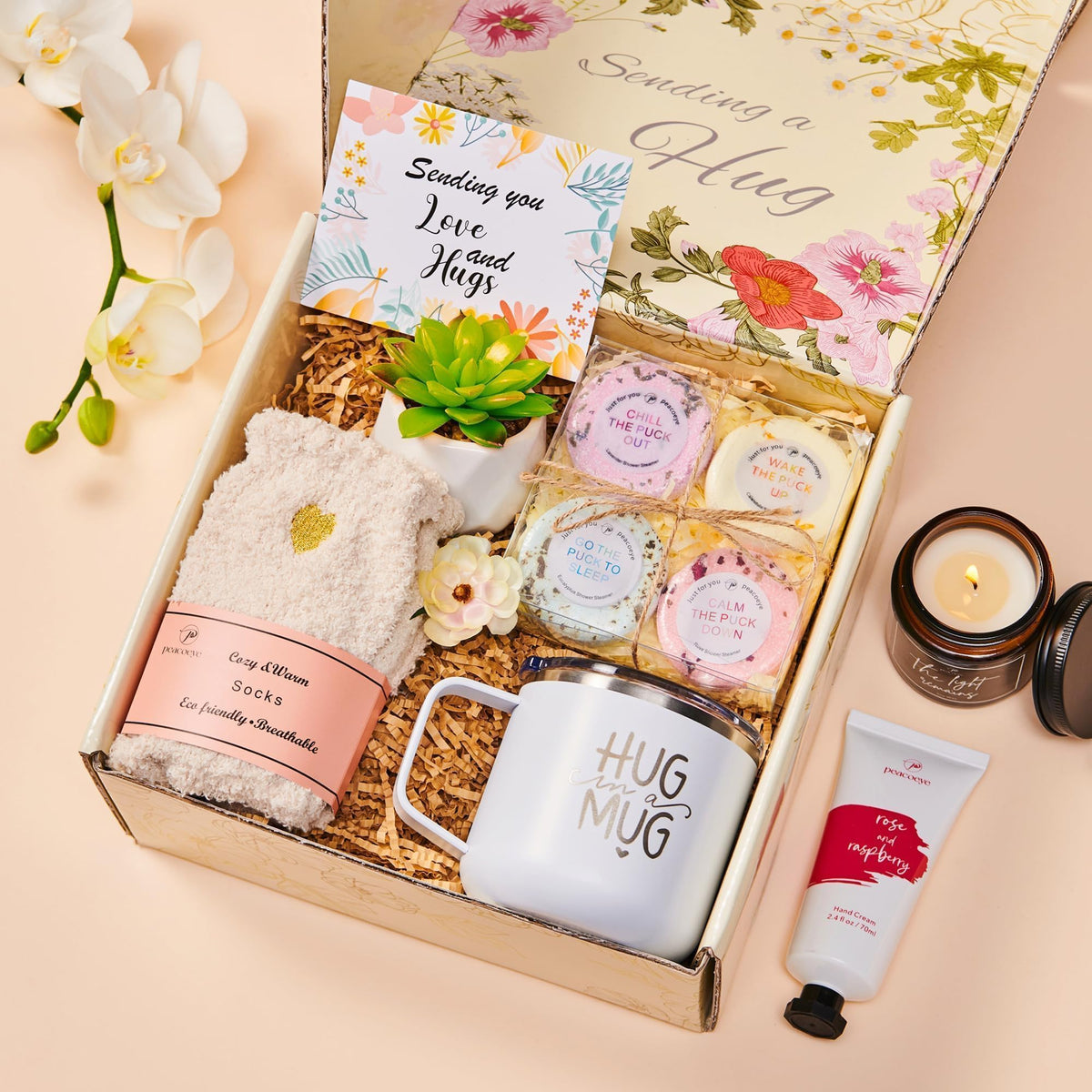 Care Package for Women Spa Gifts Baskets Christmas Gifts for Women Self Care for Best Friends Mom Grandma Wife Feel Better Gifts Thinking of You Stress Relief Get Well Soon Gift for Women Holiday Gift