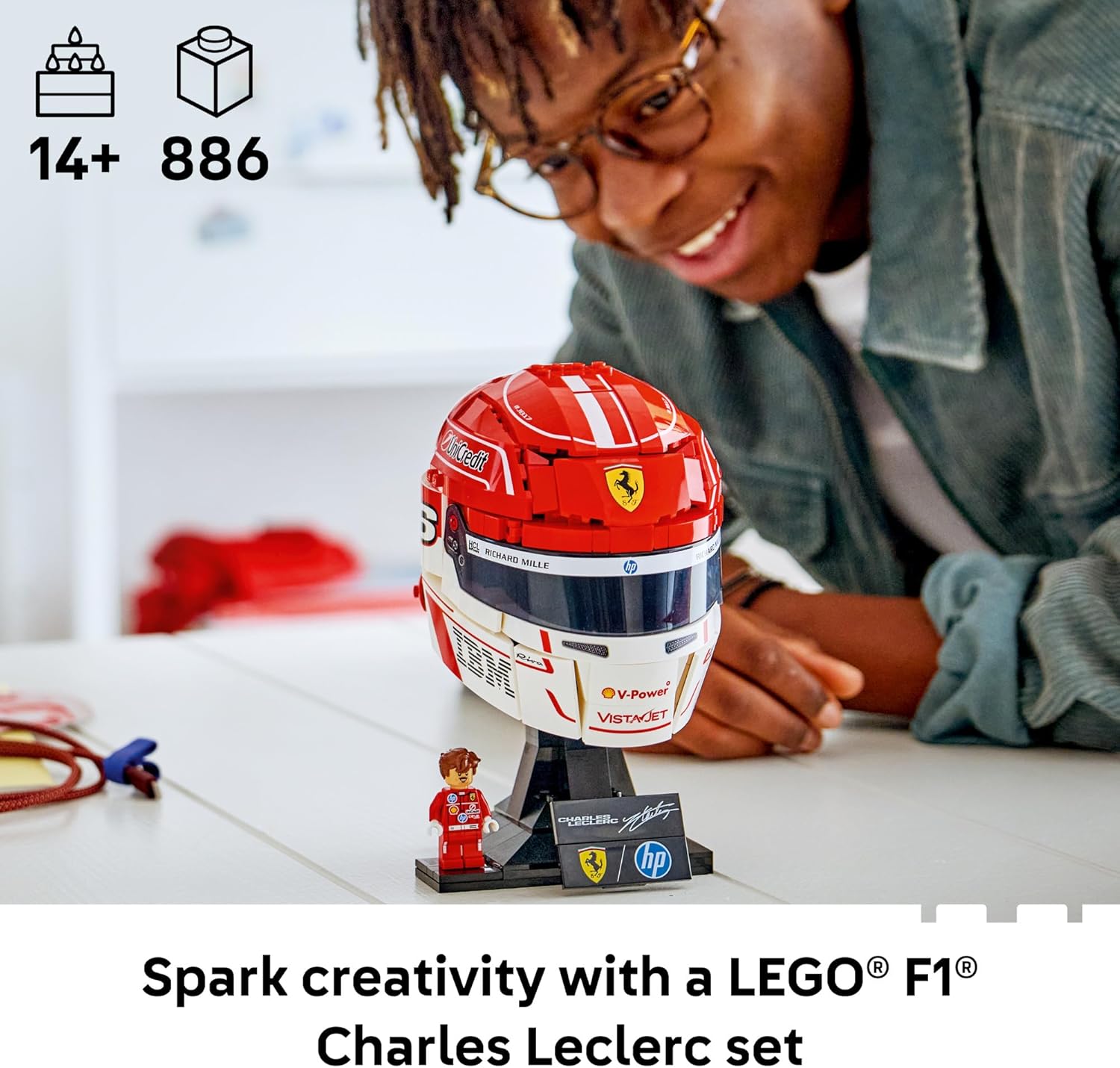 LEGO Editions Scuderia Ferrari HP Charles Leclerc Helmet 43014