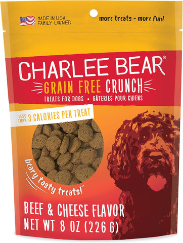 Charlee Bear Grain Free Dog Treats, Beef & Cheese, 8 oz
