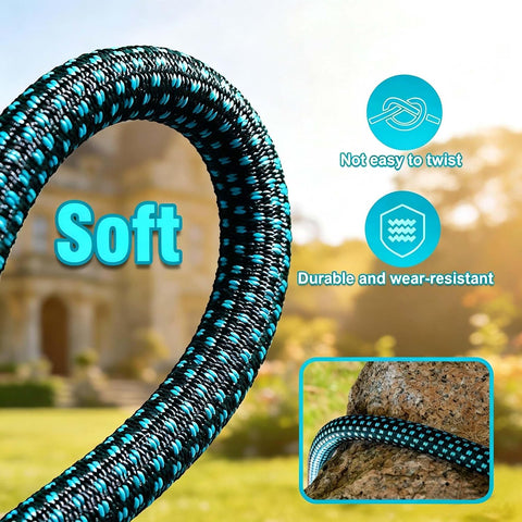 Garden Hose 25FT, Ultra Lightweight with 10-Function Nozzle