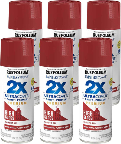 Rust-Oleum Painter's Touch 2X Ultra Cover Spray Paint, Majestic Red