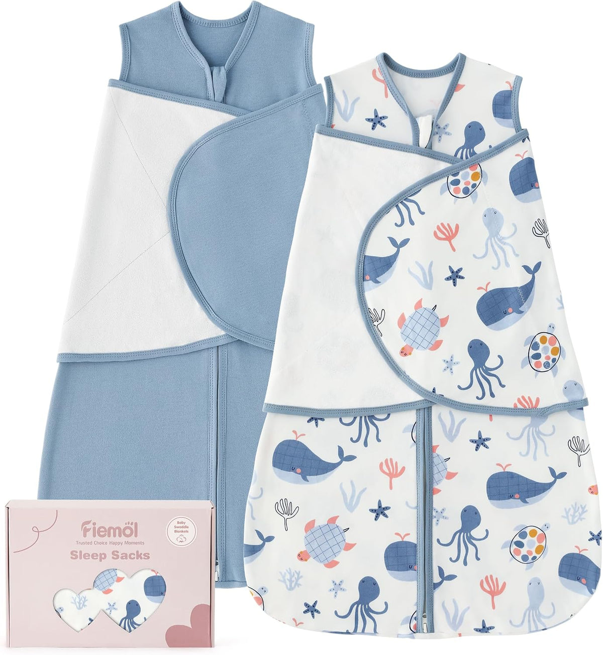 Baby Swaddle Sleep Sack 0-3 Months, Cotton Swaddles for Newborns