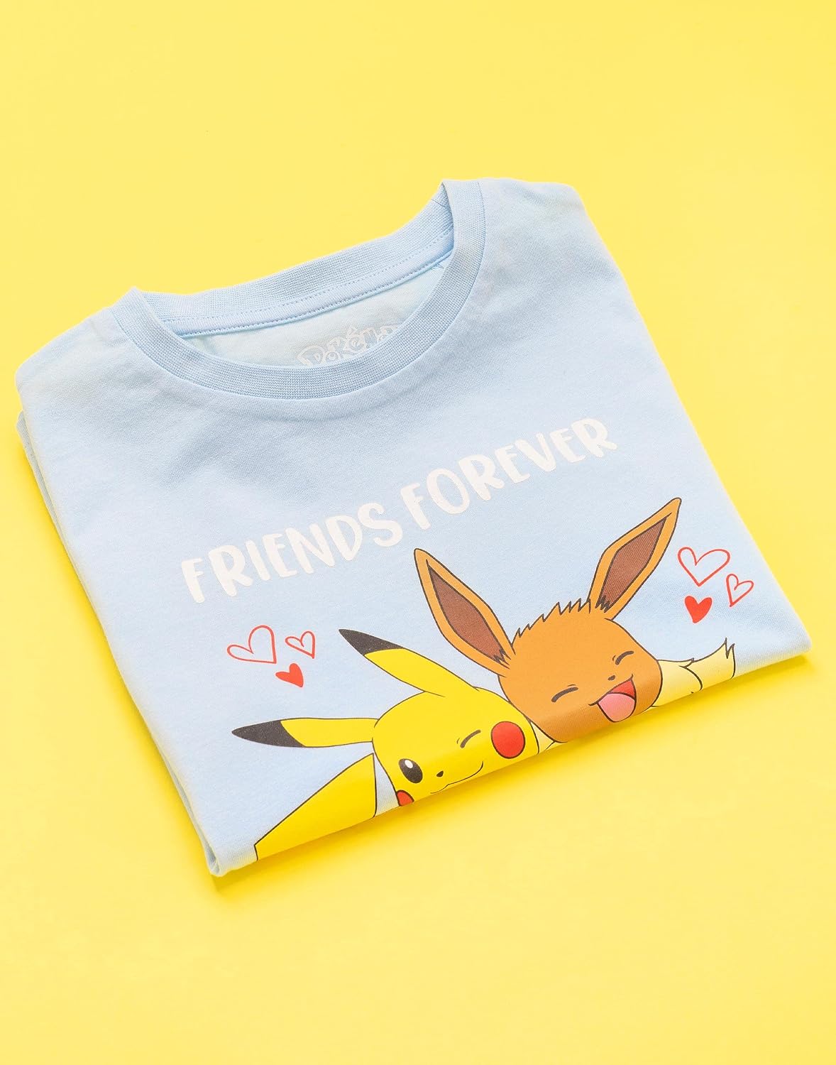 Pokemon T-Shirt Girls Kids Pikachu Eevee Friends Pink Or Blue Character Top