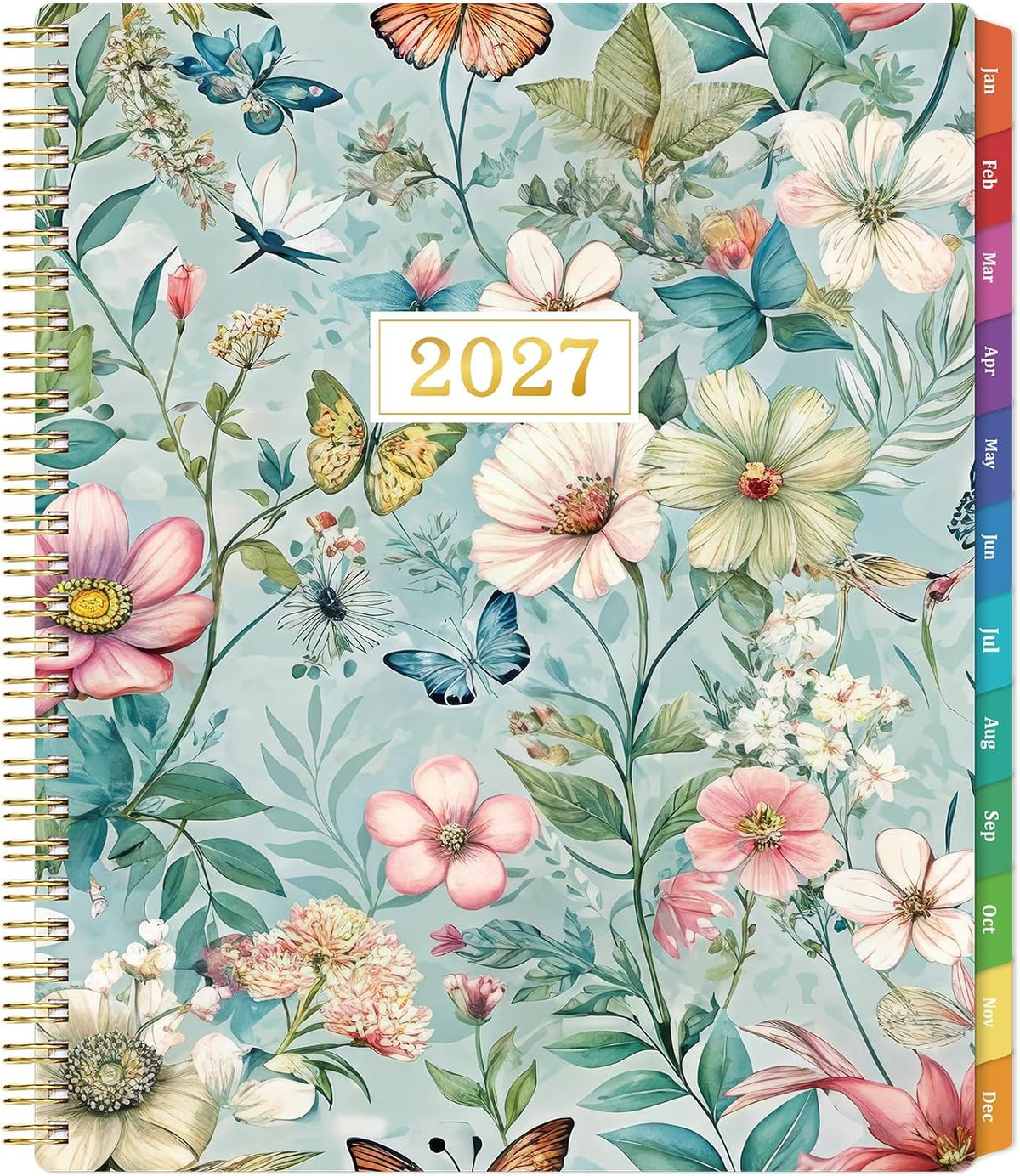 2027 Planner, 2027 Weekly and Monthly Planner, Jan 2027-Dec 2027, Planner with Calendar,Tabs, Twin-Wire Binding, Back Pocket, Holidays, 11'' x 9", Planners and Organizers for Office, Home, School