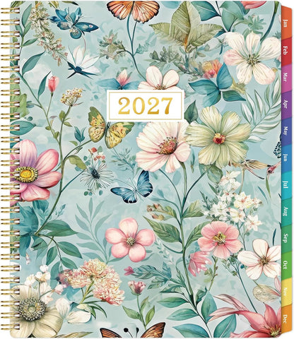 2027 Planner, 2027 Weekly and Monthly Planner, Jan 2027-Dec 2027, Planner with Calendar,Tabs, Twin-Wire Binding, Back Pocket, Holidays, 11'' x 9", Planners and Organizers for Office, Home, School