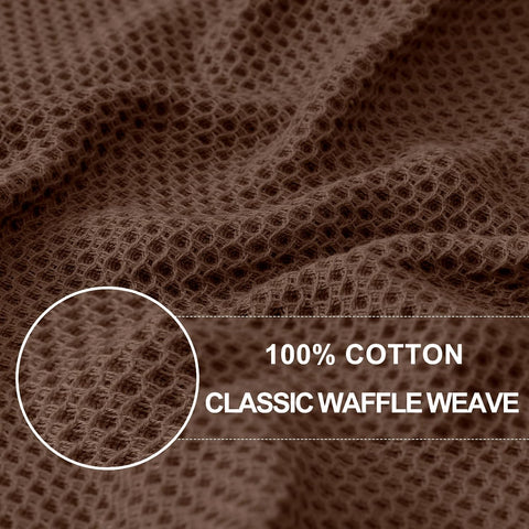Homaxy 100% Cotton Waffle Weave Kitchen Dish Towels 6-Pack, Coffee