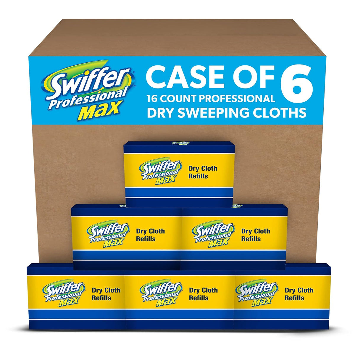 Swiffer Dry Cloth 17" Refill Pads for XL & Max Sweepers (16 count, 6 pack)