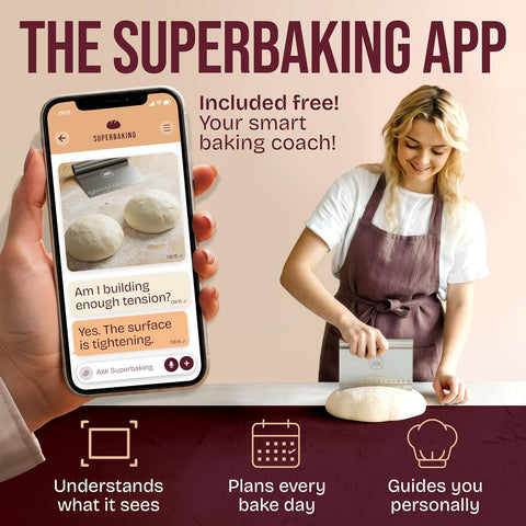 Superbaking Multipurpose Bench Scraper, 6" Grill & Dough Scraper with Ruler