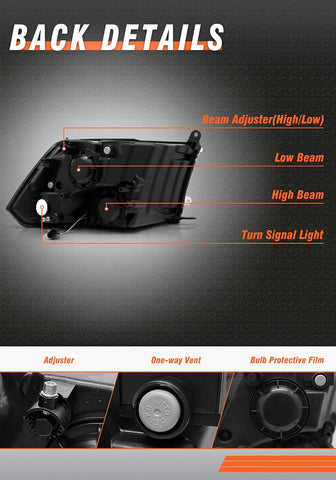 for 2009-2018 Dodge Ram Headlights Chrome Housing