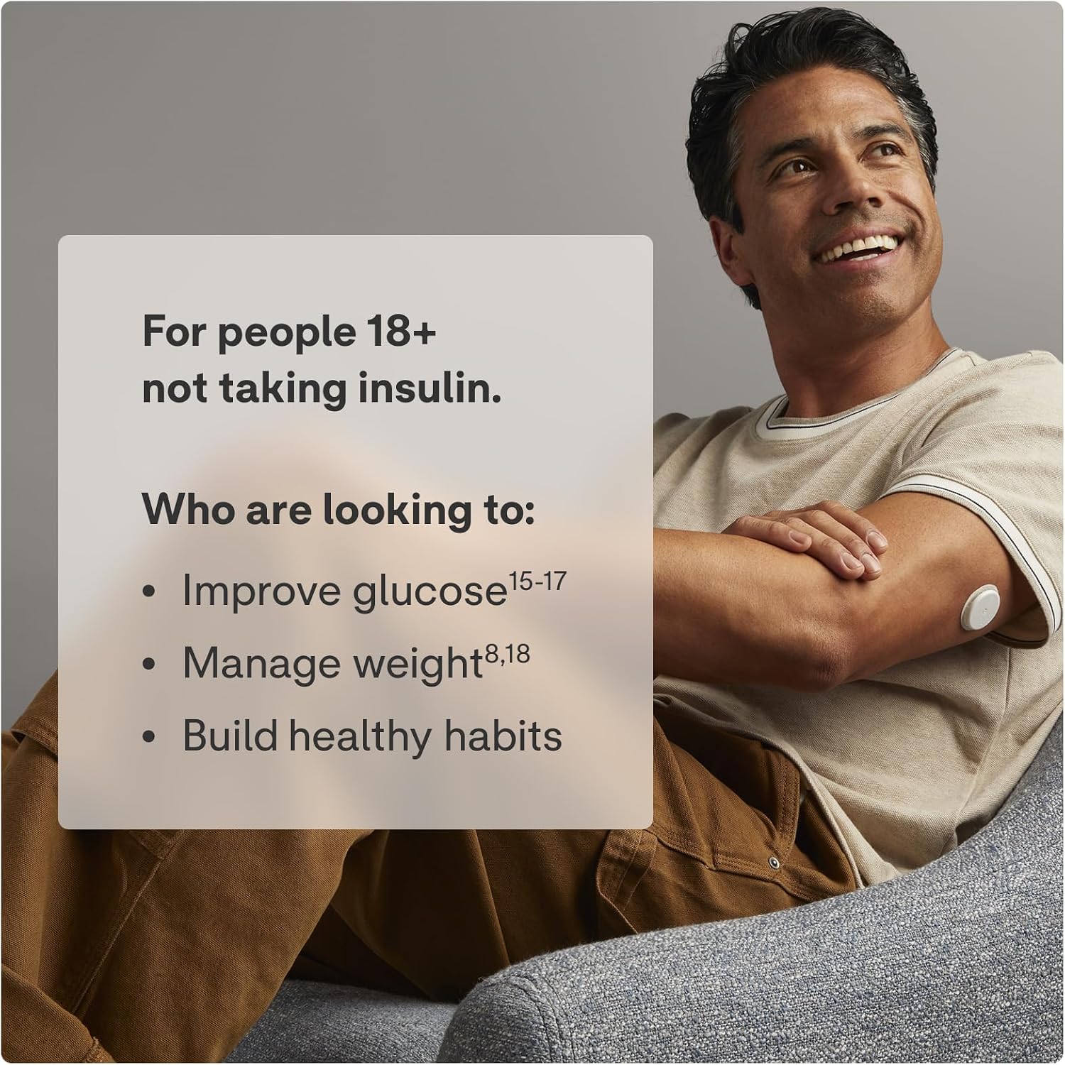 Lingo Continuous Glucose Monitor (CGM). 24/7 Glucose Tracking