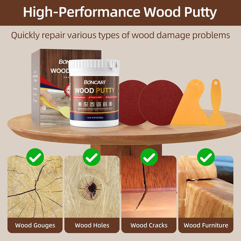 Boncart Wood Filler, 9.87 OZ Walnut Wood Putty