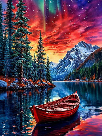 ijbnhd Aurora Diamond Art Kits for Adults for Home Wall Decor 12x16 inch