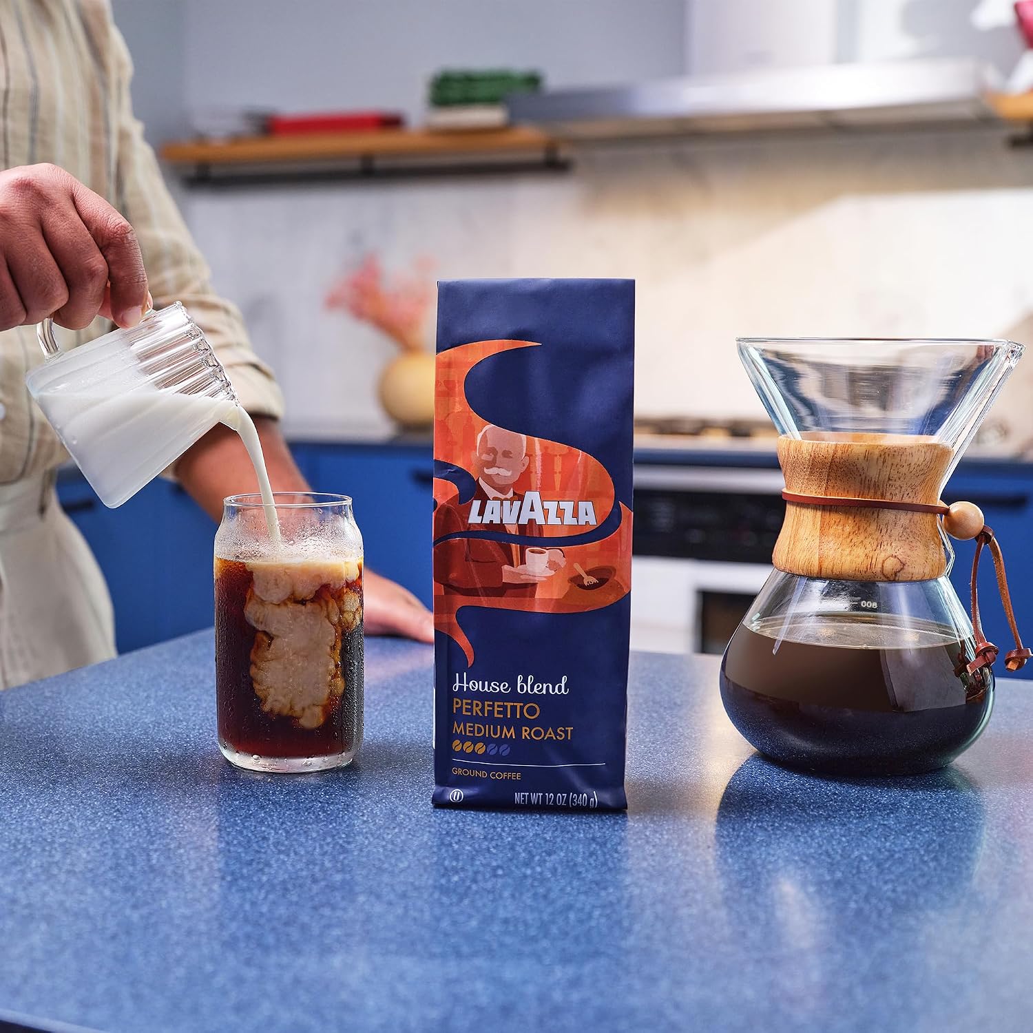 Lavazza House Blend Perfetto Ground Coffee 6 Bags of 12oz, Medium Roast, Full-bodied, Intensity 3/5, 100% Arabica, Ideal for Drip Brewers, (Pack of 6) - Package May Vary