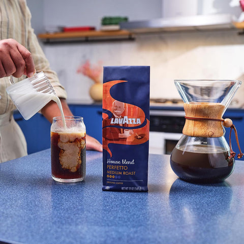 Lavazza House Blend Perfetto Ground Coffee 6 Bags of 12oz, Medium Roast, Full-bodied, Intensity 3/5, 100% Arabica, Ideal for Drip Brewers, (Pack of 6) - Package May Vary