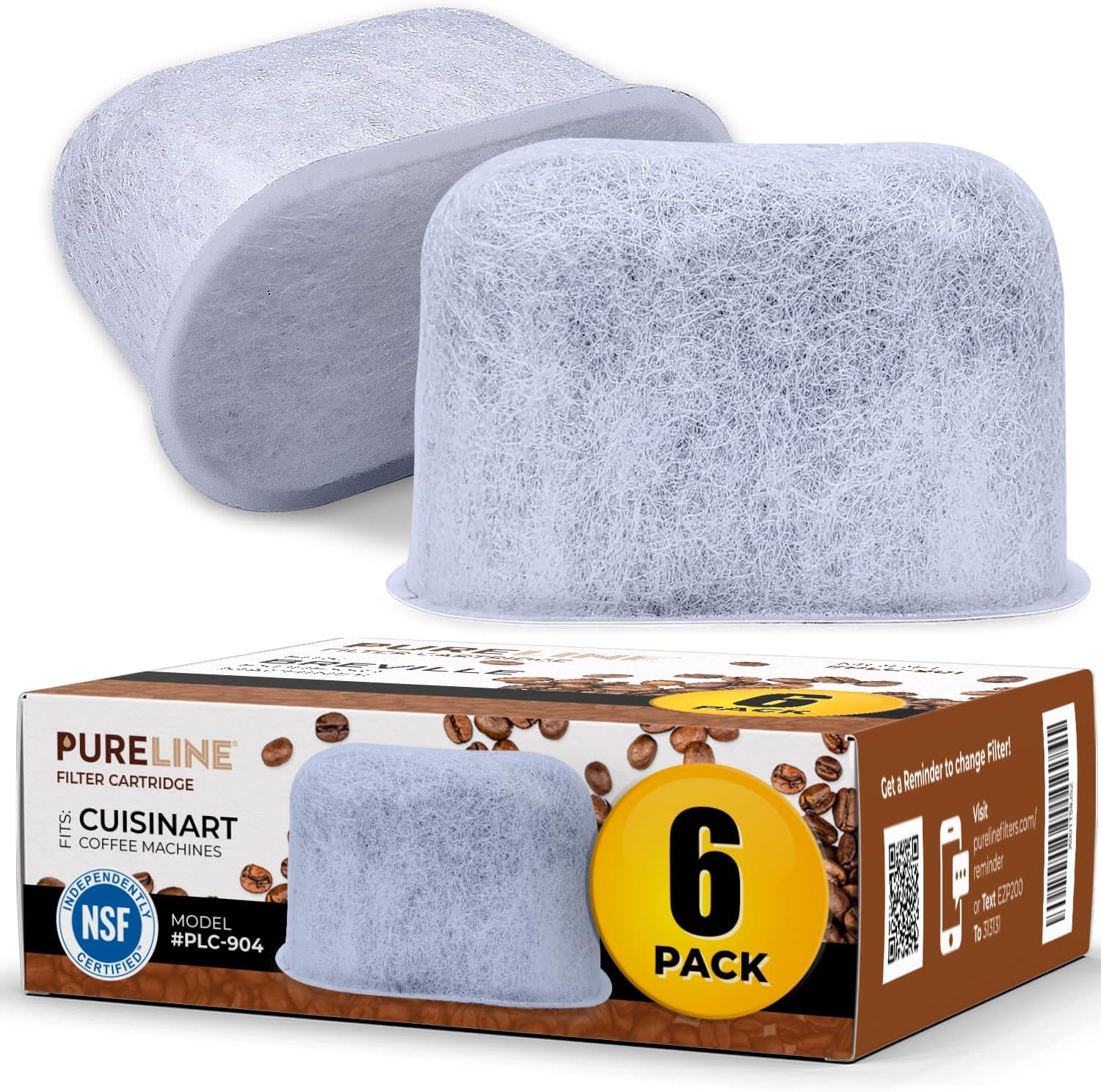 Cuisinart® Coffee Filter Replacement by Pureline, 6-Pack Charcoal Filters